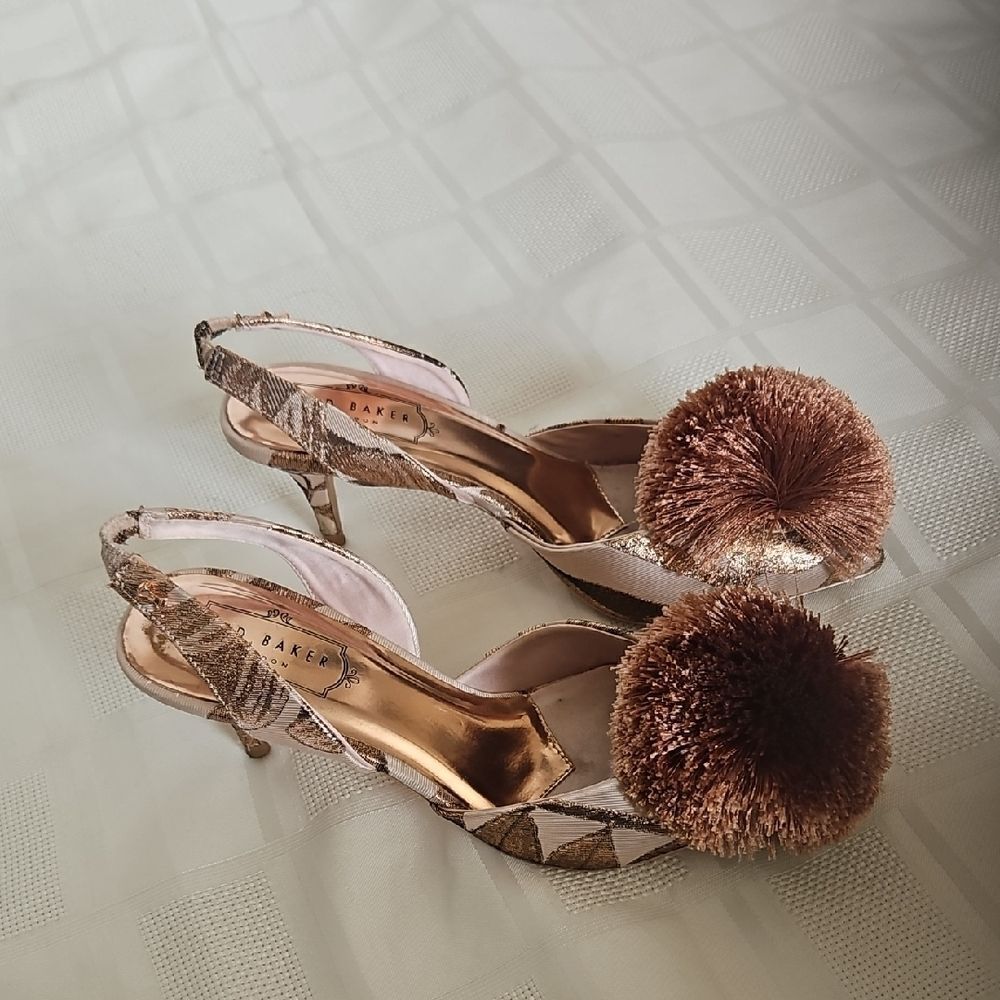 Ted Baker Tan and Brown Heels with Elegant Design